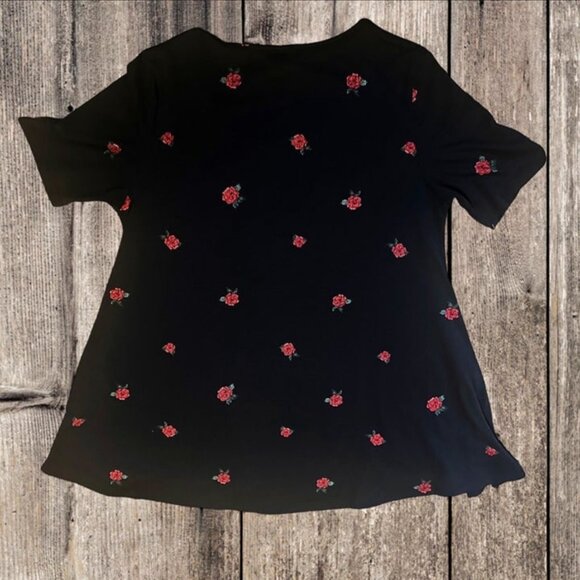 LuLaRoe Carly Simply Comfortable Perfect T Oversized Short Sleeve Floral Shirt S - Picture 4 of 10